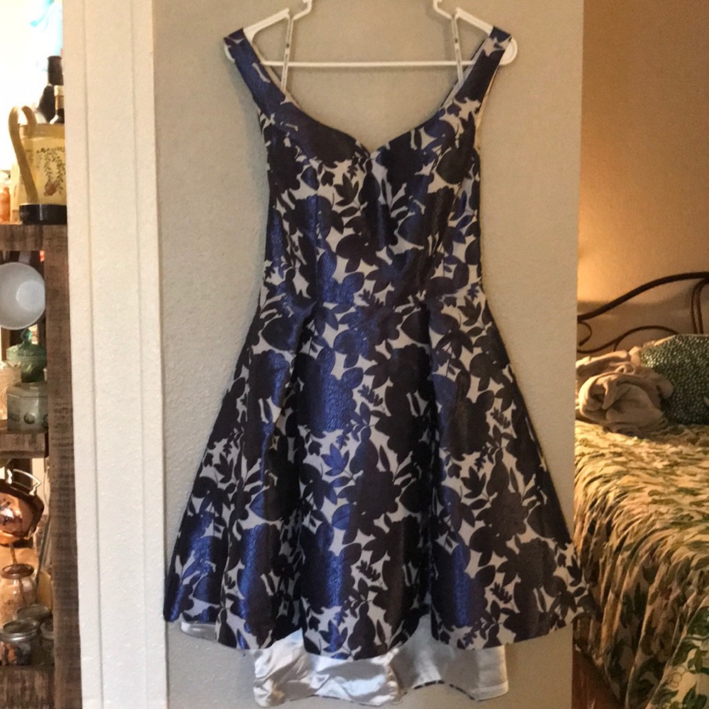 Chi Chi London blue floral dress